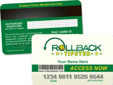 Rollback Tipster membership card