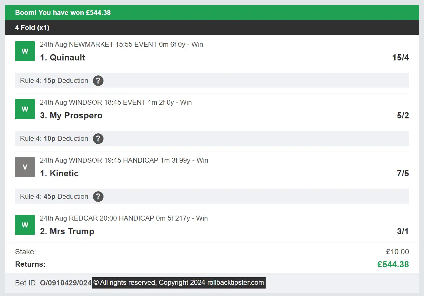 Rollback Tipster - Winner Multi - 2024-08-24