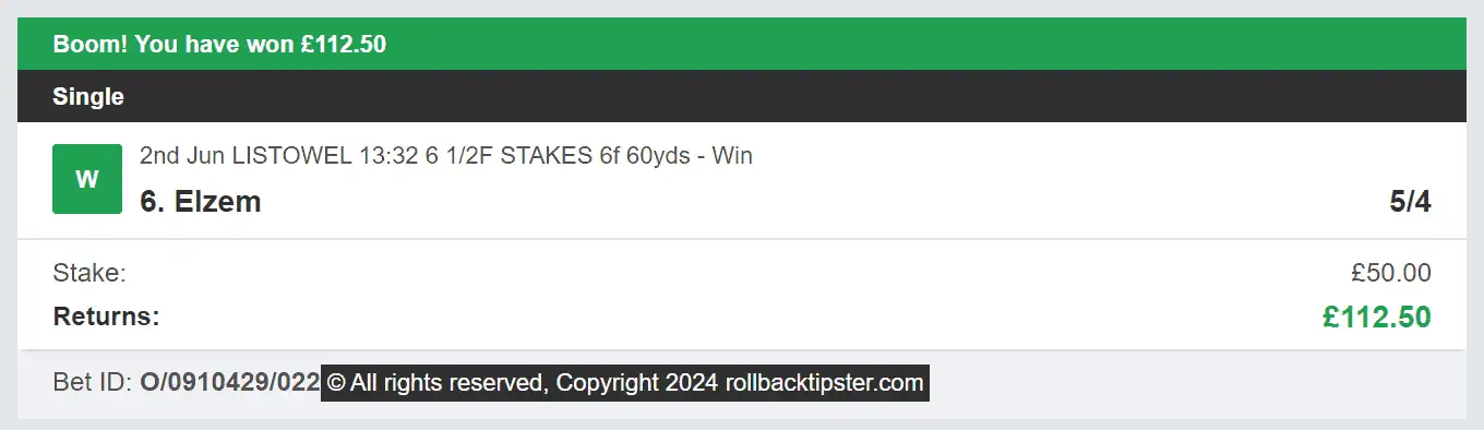 Rollback Tipster - Winner 1 - 2024-06-02