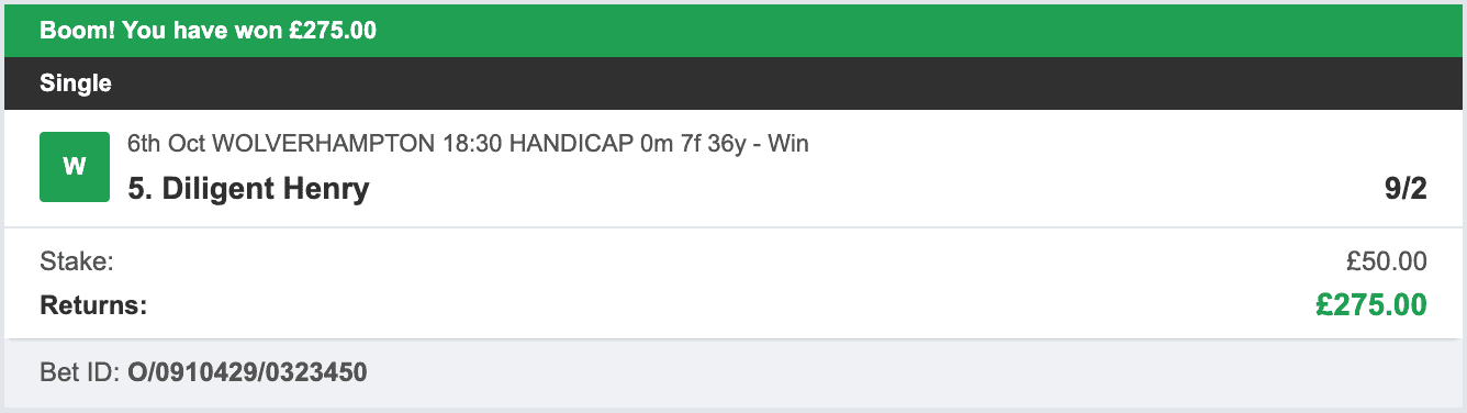 Rollback Tipster - Winner 1 - 2025-10-06