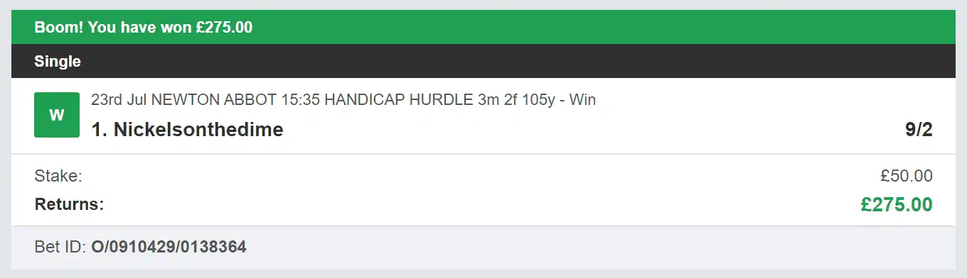 Rollback Tipster - Winner 3 - 2023-07-23